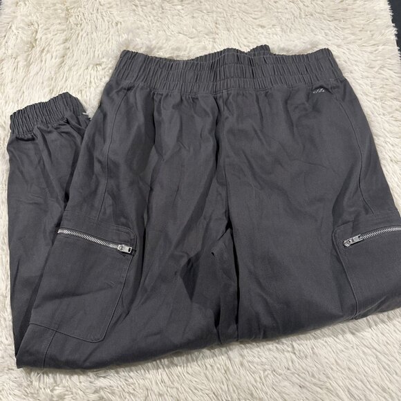 DSG womens NWT gray pull on high rise jogger pants L utility pocket - Picture 1 of 16